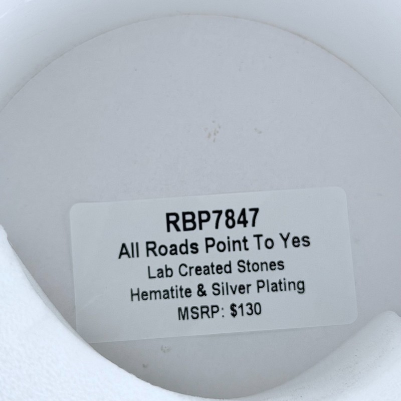 Bomb Party RBP7847 Fall Stacks "All Roads Point To Yes" Hematite & Silver gallery
