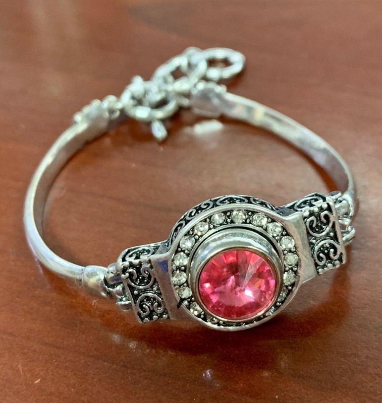 Mini Snap Jewelry Dark Pink Rhinestone Stud fits 12mm Petite Ginger Charm gallery
