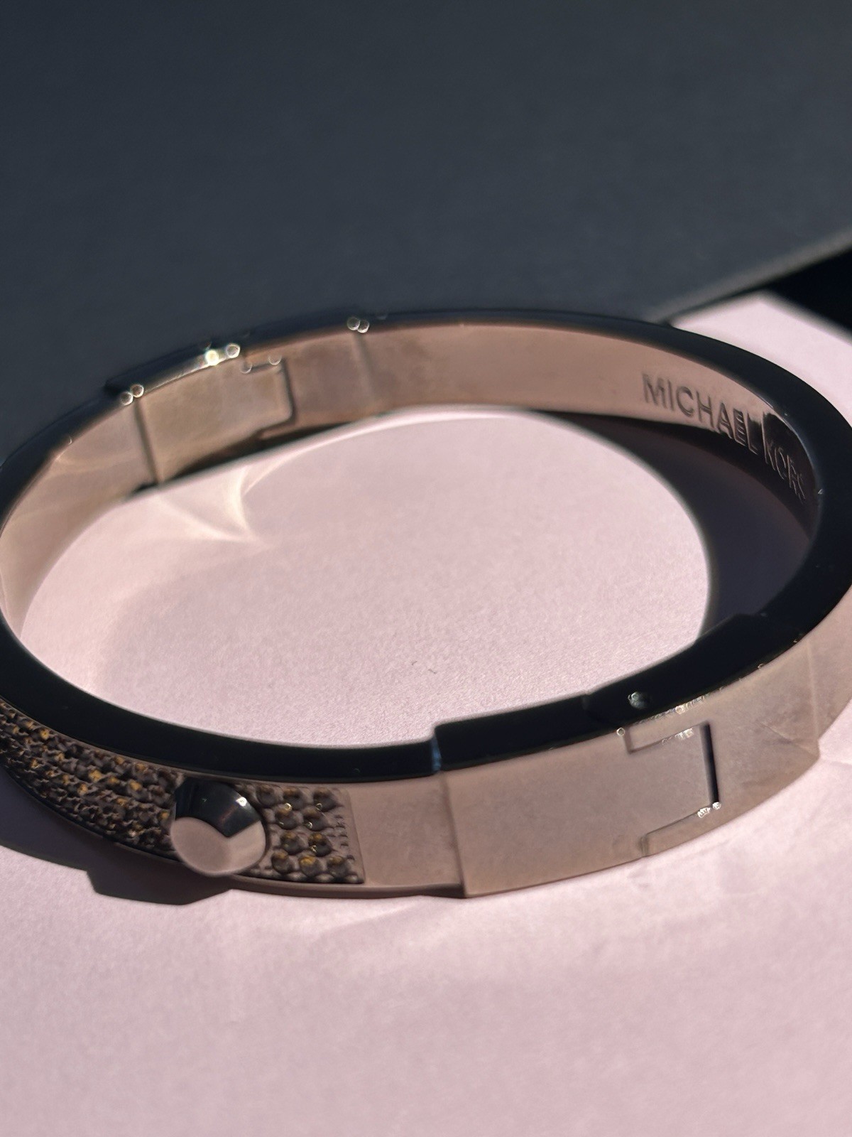 Michael Kors Rose Micro Pave Oval Crystal Bangle gallery
