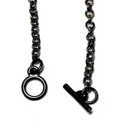ROLO CHAIN BRACELET TOGGLE CLASP READY MADE ADJUSTABLE 8.5″ BEADING CHARM