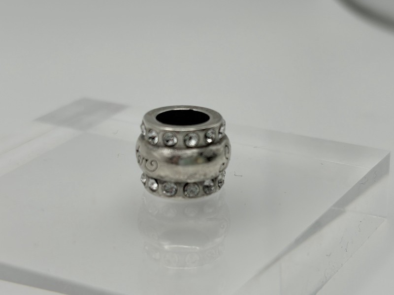 Brighton Sister Charm Silver Tone Crystal Bead Spacer Add a Bead gallery
