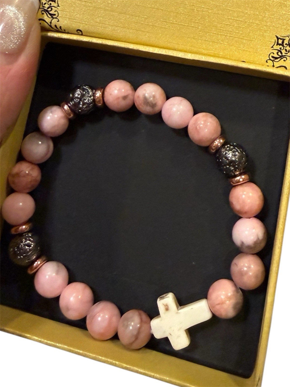 10Pc Beaded Faith-Cross Bracelet Individual Boxes NEW! Very Well Made gallery
