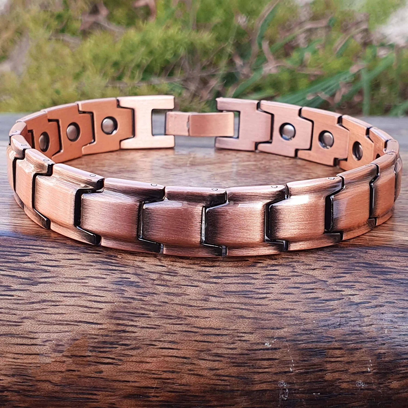 Men's Bracelet Magnetic Therapy Arthritis Pain Relief Pure Solid Copper Bangle gallery
