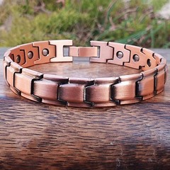 Men’s Bracelet Magnetic Therapy Arthritis Pain Relief Pure Solid Copper Bangle