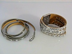 2 GOOD WORKER MAKE A DIFFERENCE Wrap Bracelets Metallic (2 for price of one) Y2K