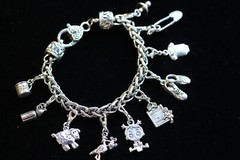 New Baby Charm Bracelet Silver Pewter Charms 8″ Mother Charms Interchangeable