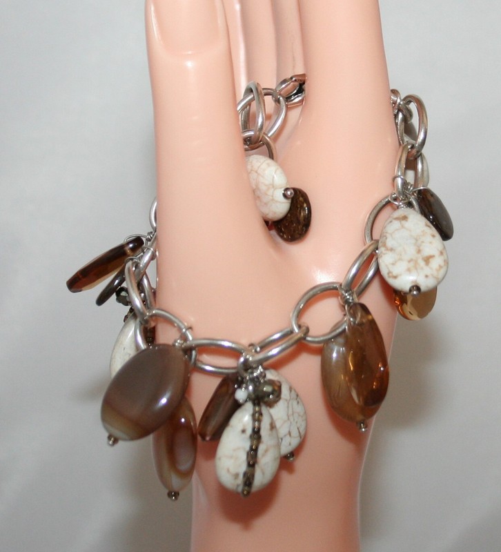 Silpada Sterling Silver Shell, Glass, Agate & Magnesite Cha-Cha Bracelet B2065 gallery