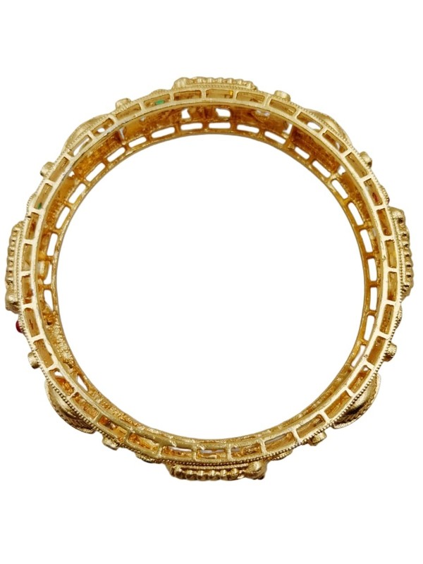 22K Gold Plated Indian Bridal Jewelry Ethnic Bollywood Kada Bracelet Bangles Set gallery
