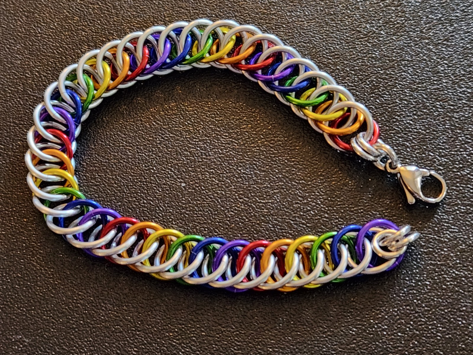 6 1/2 Inch Rainbow Chainmaille Bracelet gallery