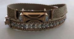Keep Collective Wrap Bracelet And Diffuser Charm With 2 Stoppers Rose Gold Tone