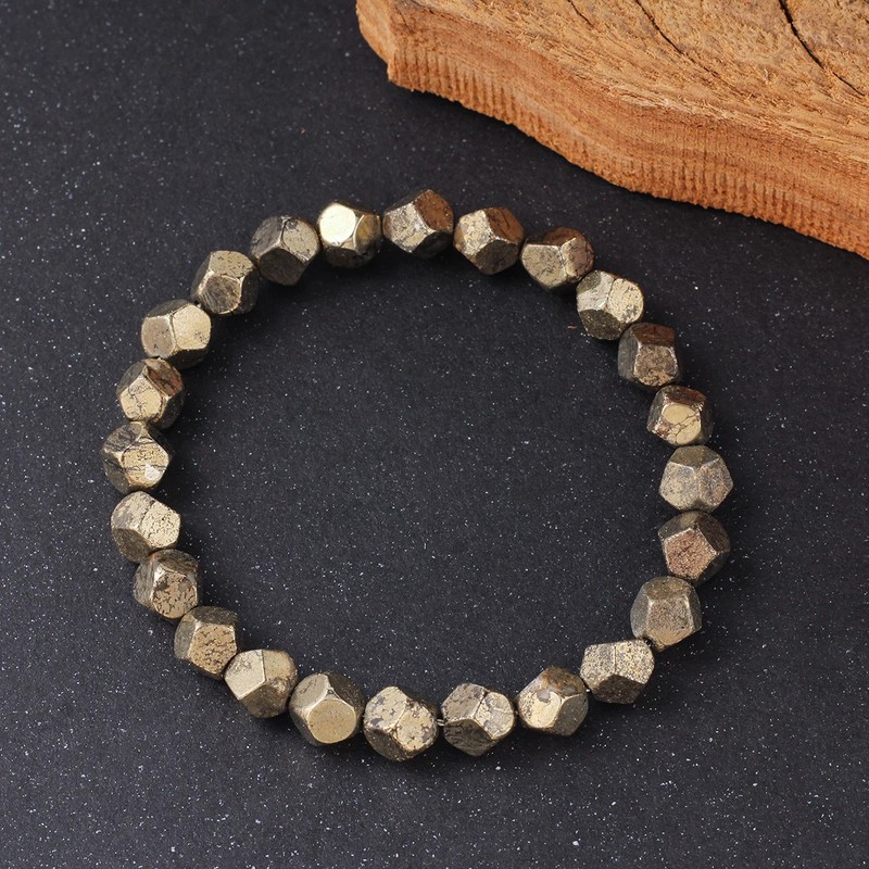 Chalcopyrite Wealth Prosperity Bracelet Handmade Natural Irregular Cut Energy gallery