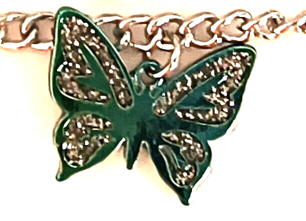 New with Tags Forever 21 Teens Bracelets Silvertone 1 Iridescent Butterfly Charm gallery