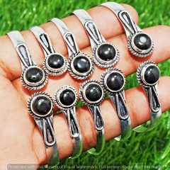 Black Onyx Gemstone Bangle 1pcs Wholesale Lots 925 Silver Plated Jewelry