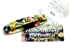 ZOX *HOME IS WHERE THE HEART IS* Silver Strap Wristband w/Card Choose Size NIP