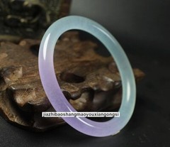 Natural 56-64mm Purple Blue Jade Jadeite Gemstone Bracelet Bangle Jewelry