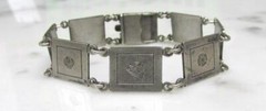 Vintage 800 Silver Square Link Bracelet ~ 7-1/2″ ~ 24.6grams ~ 12-B214