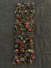 Multi Beaded Multicolored Seed Bead Cuff Bracelet Boho Style 1 ½ “ Wide