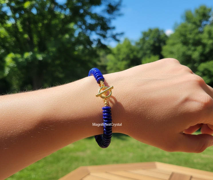 High Quality Lapis Lazuli Bracelet Healing Blue Crystal Energy Women Jewelry gallery