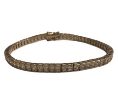 HFE 925 Sterling Silver CZ Tennis Bracelet, Made in Korea, 8” 14.3g