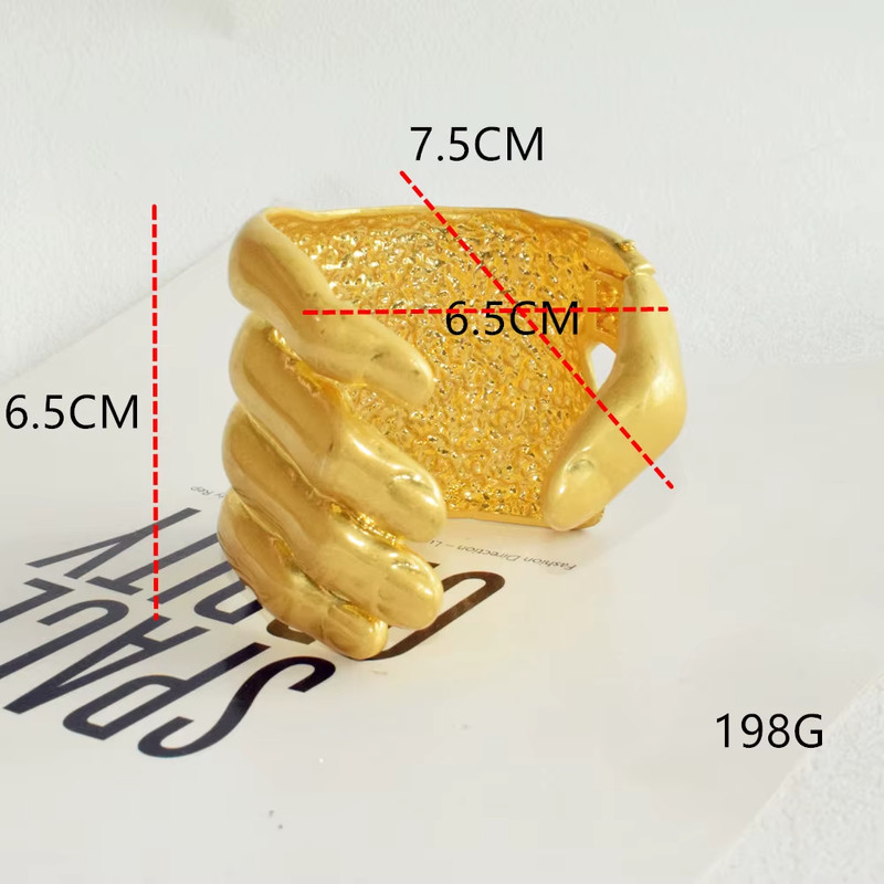 Vintage Gold Plated Hand Bracelet Women Metal Alloy Party Jewelry gallery