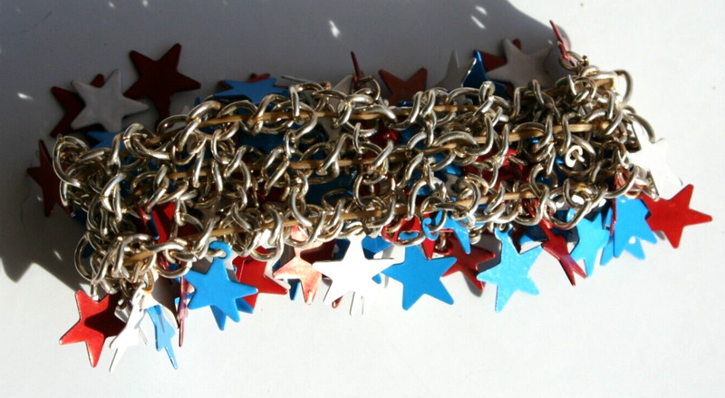 Bracelet Stretch Stars Pins USA Patriotic July 4th gallery