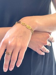 Ancient Greece jewelry Greek key Pattern Greek key Design Yellow Gold HANDMADE