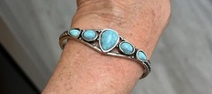 925 Silver Tibetan Vintage Turquoise Cuff Bracelet 🩵🌹