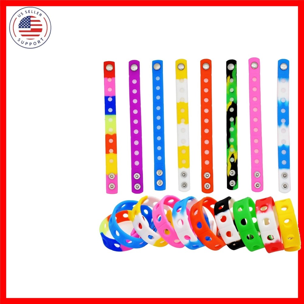 10/20/30/50/100PCS 7 Inch Wristbands Silicone Random Colors Bracelets Adjusta...
