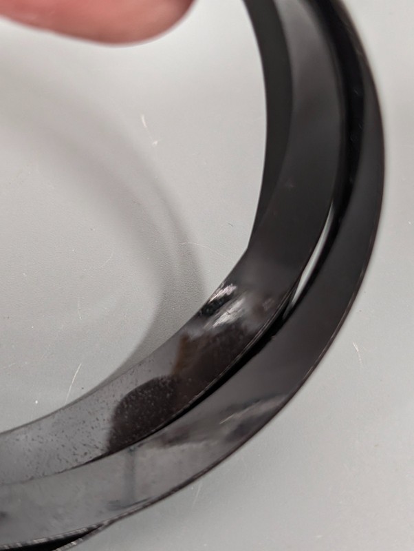 Set of 3 Black Metallic Bangle Bracelets Glossy Intertwined Stackable 8 inch gallery