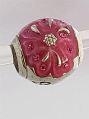 Chamilia RADIANT BLOOMS ~SISTER~ Swarovski, Enamel & Sterling Bead 2025-1865