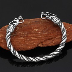 Fashion Men Stainless Steel Dragon Bangles Jewelry Viking Cuff Bracelets Gift