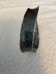 Hand Hammered 6/8in Reticulated Bangle Bracelet