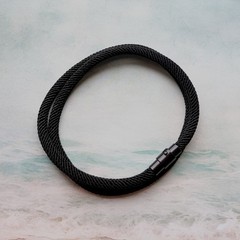 Unisex Handmade Magnetic Closure Double Row Milan Nylon Rope Bracelet 15 inches