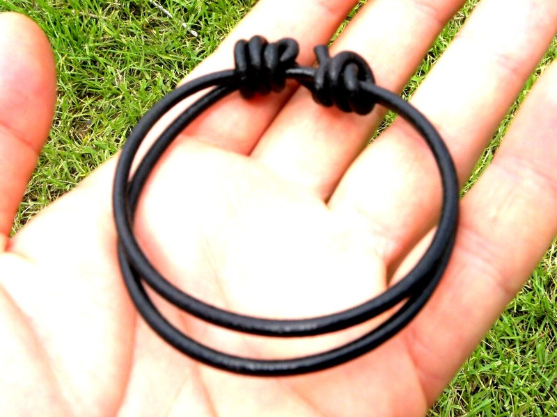 Surfer Genuine Round LEATHER Adjustable Knot BRACELET turquoise red black pink gallery