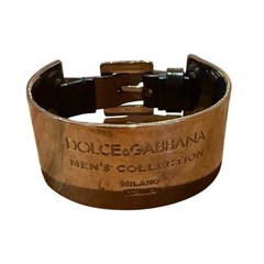 Dolce & Gabbana “Men’s Collection” Silver Toned Cuff with Leather Buckle
