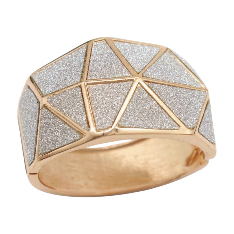 Women Gold Metal Wide Bracelet Silver Sparkling Glitter Bling All Season Jewelry gallery