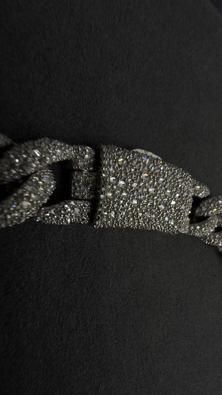 14MM Moissanite Cuban Chain VVS1 Pave Upside Down Setting S925 Silver Hot Sale gallery