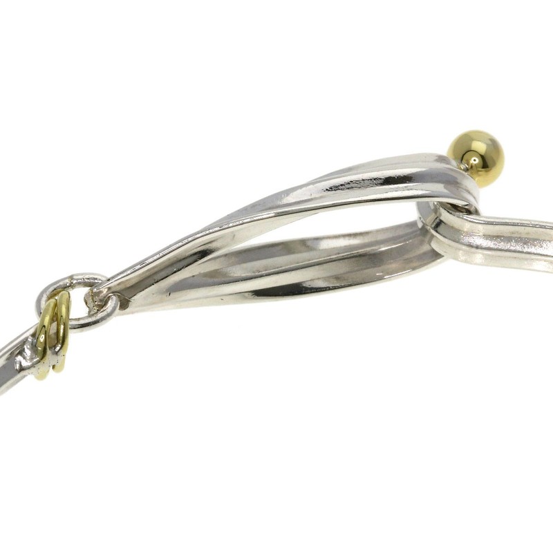 TIFFANY&Co. Hook & Eye Bracelet Silver 18K Yellow Gold Ladies [Used] gallery