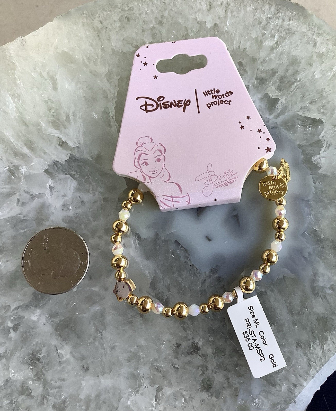 Little Words Project Disney Princess Beauty and the Beast Mrs Potts Bracelet M/L gallery