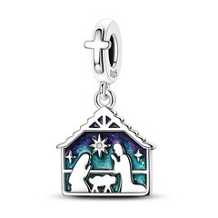 MULA European 925 Sterling Silver DIY Charm CZ Jesus Birth For Women Bracelet
