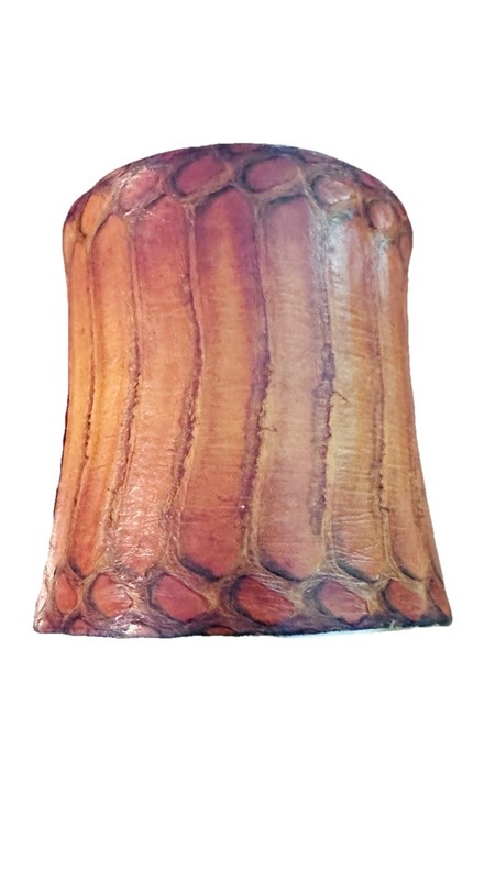 Rustic Cuff Cognac Python Leather Cuff Bracelet Wide Western Statement gallery