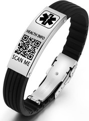 Medical Bracelets for Men Women with QR Code Medical Alert ID Bracelets