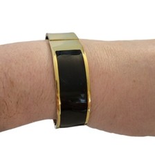 Edforce Enameled Stainless Steel Bracelet Hinged Cuff