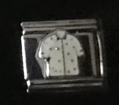 White Shirt Wholesale Italian CHARM Enamel Link 9MM K2023 J1