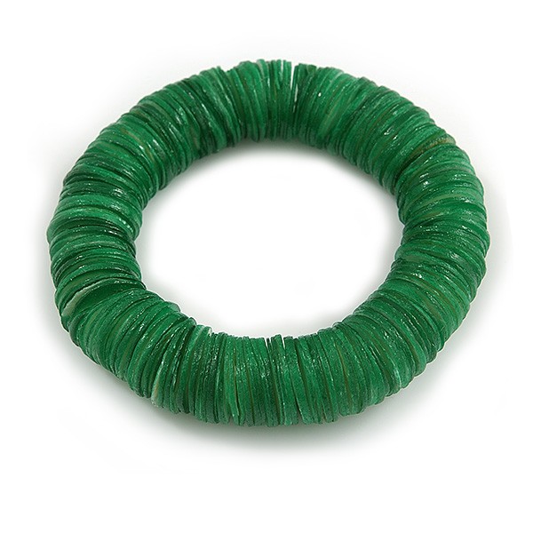 Green Shell Flex Bracelet - 16cm L - Small gallery