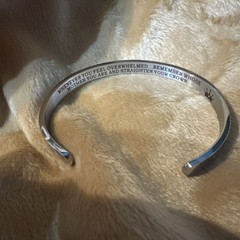 Feel Overwhelmed Remember Adjust Your Crown, Silver Tone Cuff Bracelet, MOTHER