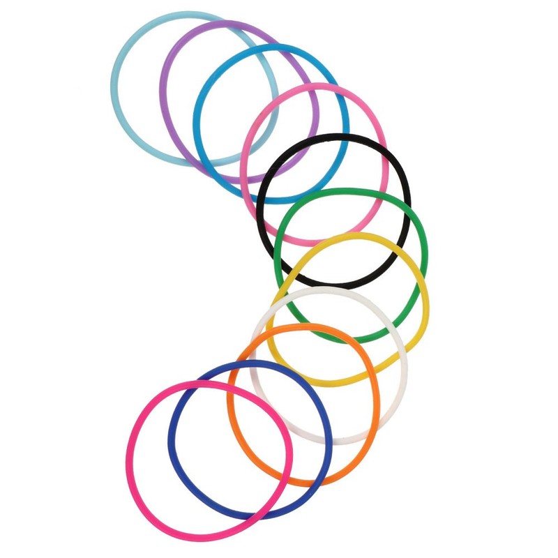 3 Count Colorful Rubber Bands Jelly Bracelets Wristband Colored Silicone gallery