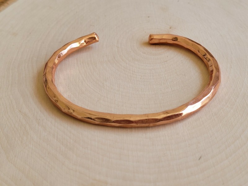 Hammered Solid Pure Copper Cuff - Copper Arthritis Therapy Adjustable Bracelet gallery
