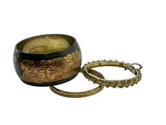 3 Multi-Tone Gold Plated Bangle 8″ / 9″