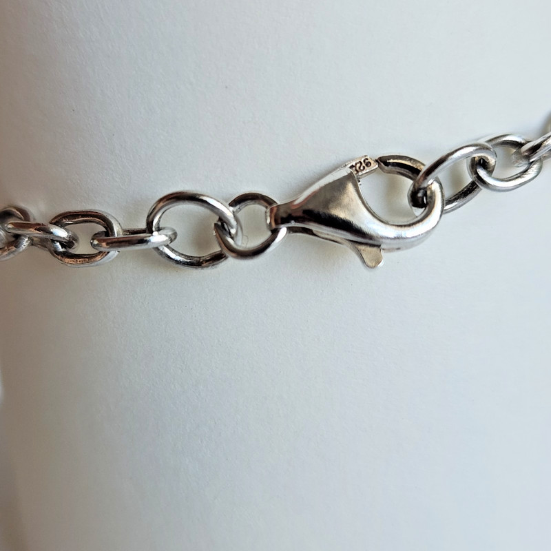 Sterling Silver Baltic Amber Tennis Bracelet 7" 9.5g 925 gallery
